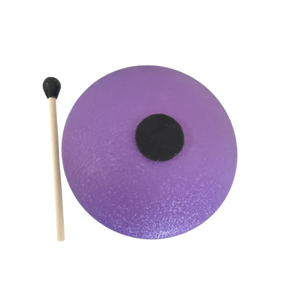 Steel Rain Drum 4 inch Percussion Instrument with Mallet (Purple)