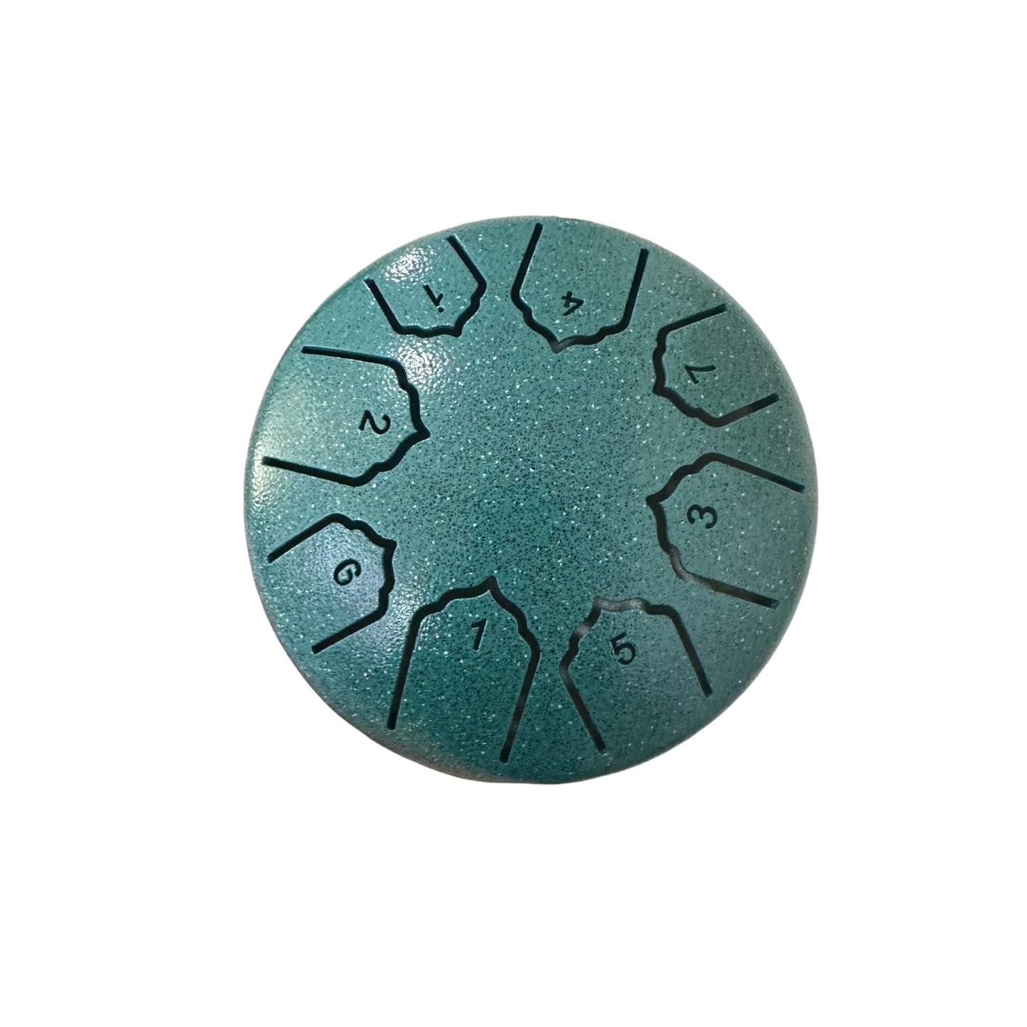 Steel Rain Drum 4 inch Percussion Instrument with Mallet (Teal)