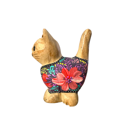 Brown with Dark Floral – Twilight Whiskers Cat