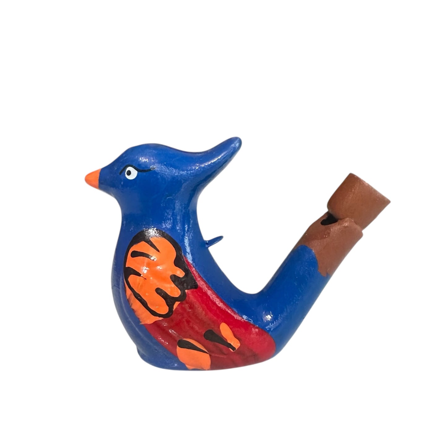 Clay Water Whistle Bird (Dark Blue crest)