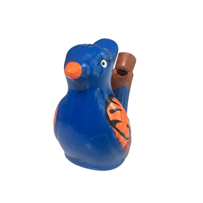 Clay Water Whistle Bird (Dark Blue crest)