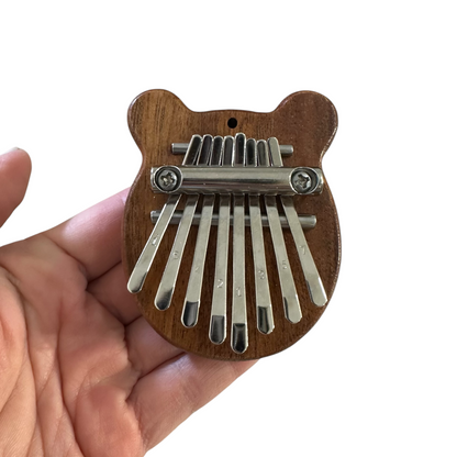 Mini Bear-Shaped Wooden Kalimba – 7-Key Thumb Piano