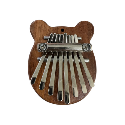 Mini Bear-Shaped Wooden Kalimba – 7-Key Thumb Piano