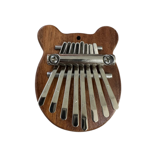 Mini Bear-Shaped Wooden Kalimba – 7-Key Thumb Piano