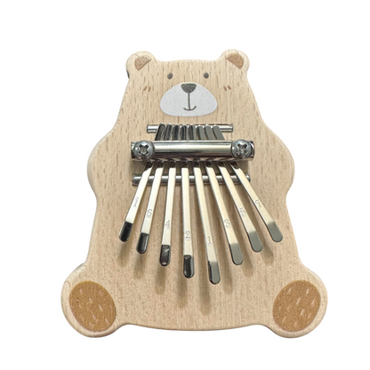 Smiling Bear Wooden Kalimba – 7-Key Thumb Piano for Kids