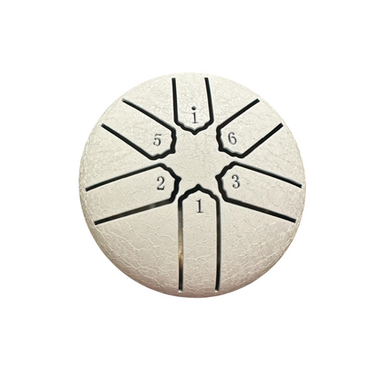 Mini Steel Rain Drum – 3-Inch Percussion Instrument with Mallet (White)