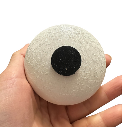 Mini Steel Rain Drum – 3-Inch Percussion Instrument with Mallet (White)