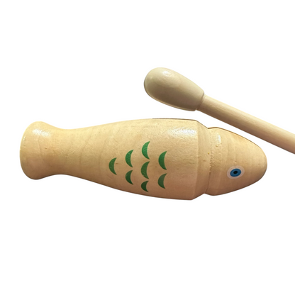 Wooden Fish Guiro – Hand Percussion Instrument with Mallet
