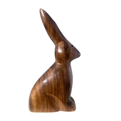 Handcarved Wooden Bunny — Artisan India | Albizia Wood