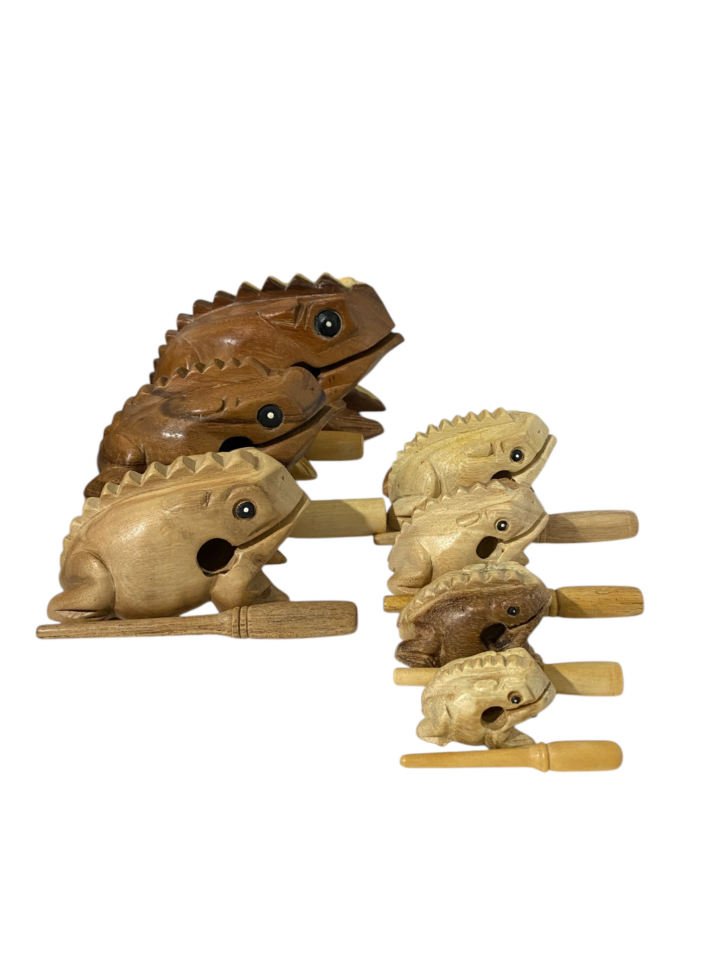 5" Natural Wooden Musical Frog Percussion Instrument