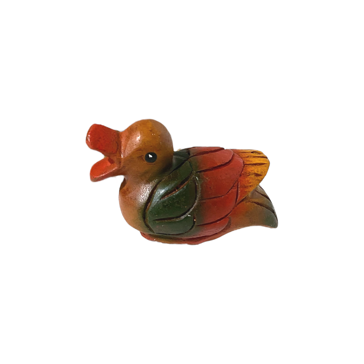 Painted Wooden Musical Whistle Duck Noise Maker Percussion Figurine