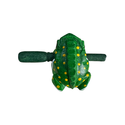 1.5" Extra Small Green Leaf Frog Musical Frog Percussion Instrument