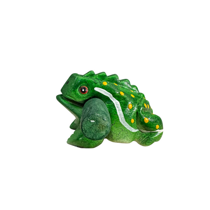 2" Small Green Leaf Frog Musical Frog Percussion Instrument