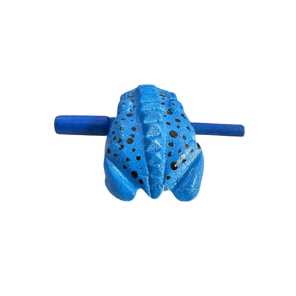 3" Medium Blue Dart Musical Percussion Frog