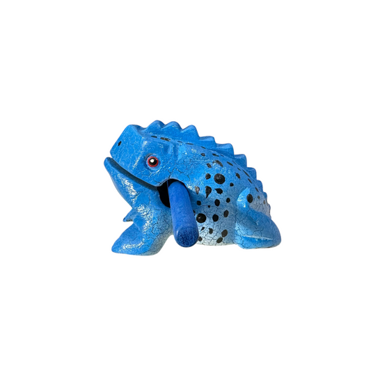 3" Medium Blue Dart Musical Percussion Frog