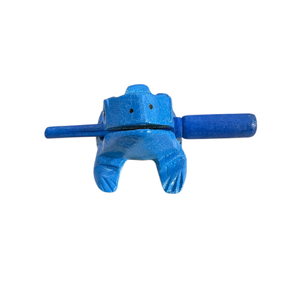 3" Medium Blue Dart Musical Percussion Frog