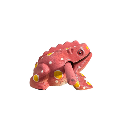 3" Medium Pink Musical Percussion Frog