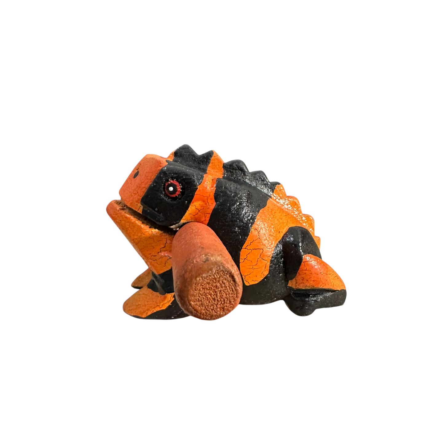 3" Medium Orange Dart Musical Percussion Frog