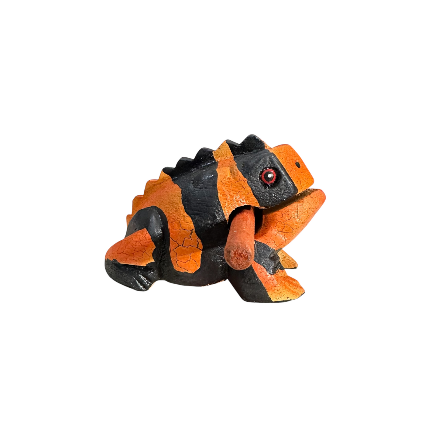 3" Medium Orange Dart Musical Percussion Frog