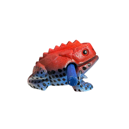 3" Medium Red Dart Musical Percussion Frog