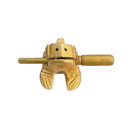 3" Medium Egypt Golden Musical Percussion Frog