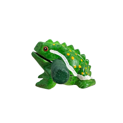 3" Medium Green Leaf Musical Percussion Frog