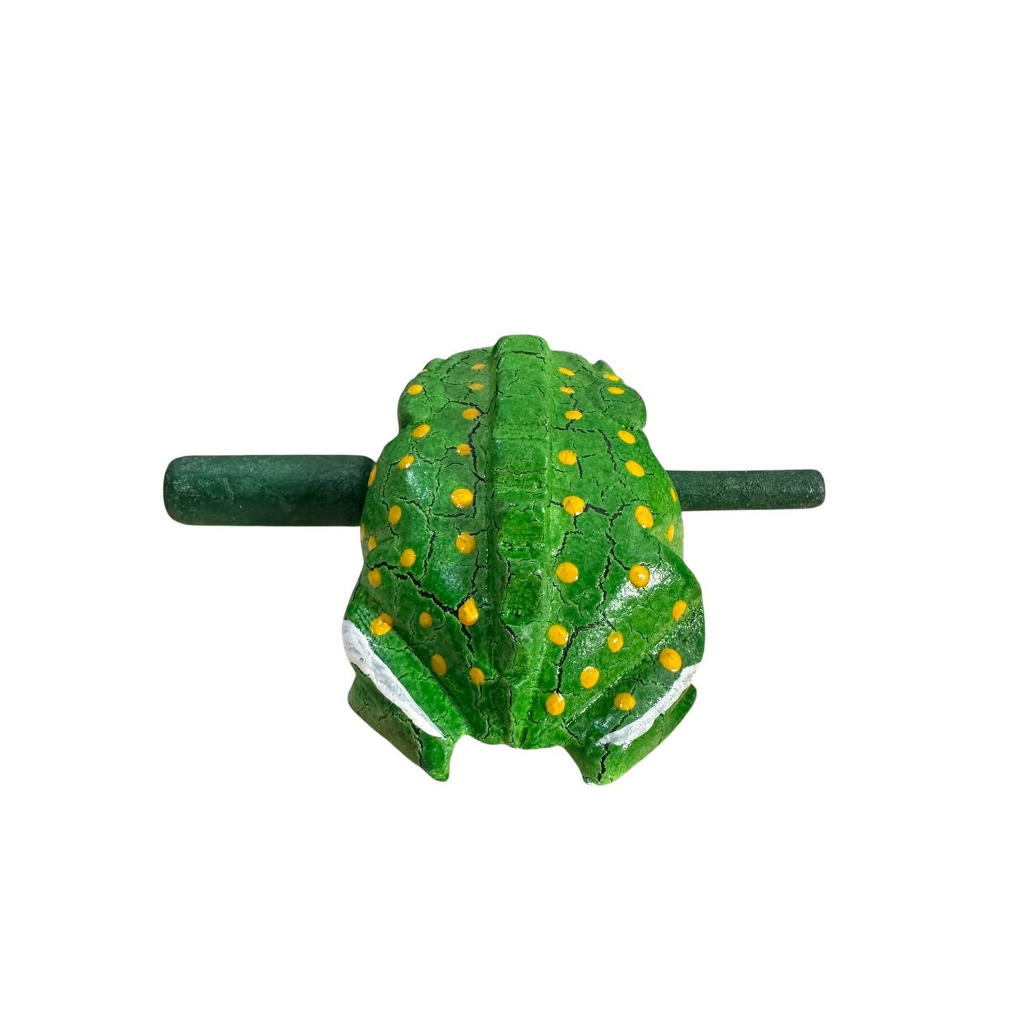 3" Medium Green Leaf Musical Percussion Frog