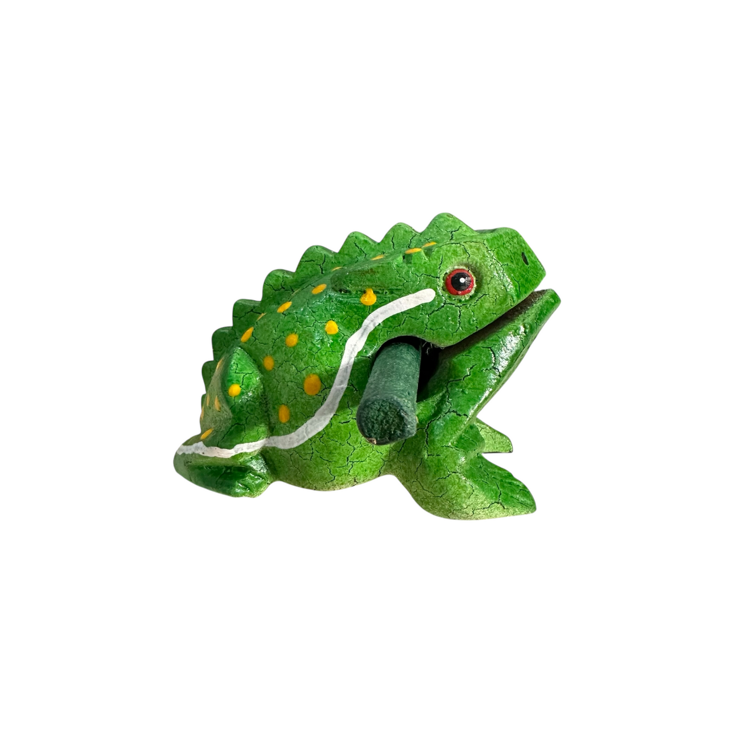 3" Medium Green Leaf Musical Percussion Frog