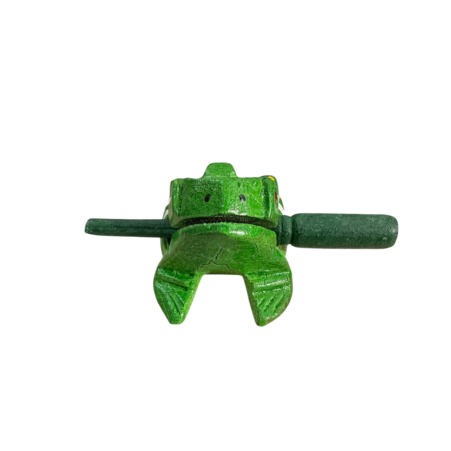 3" Medium Green Leaf Musical Percussion Frog