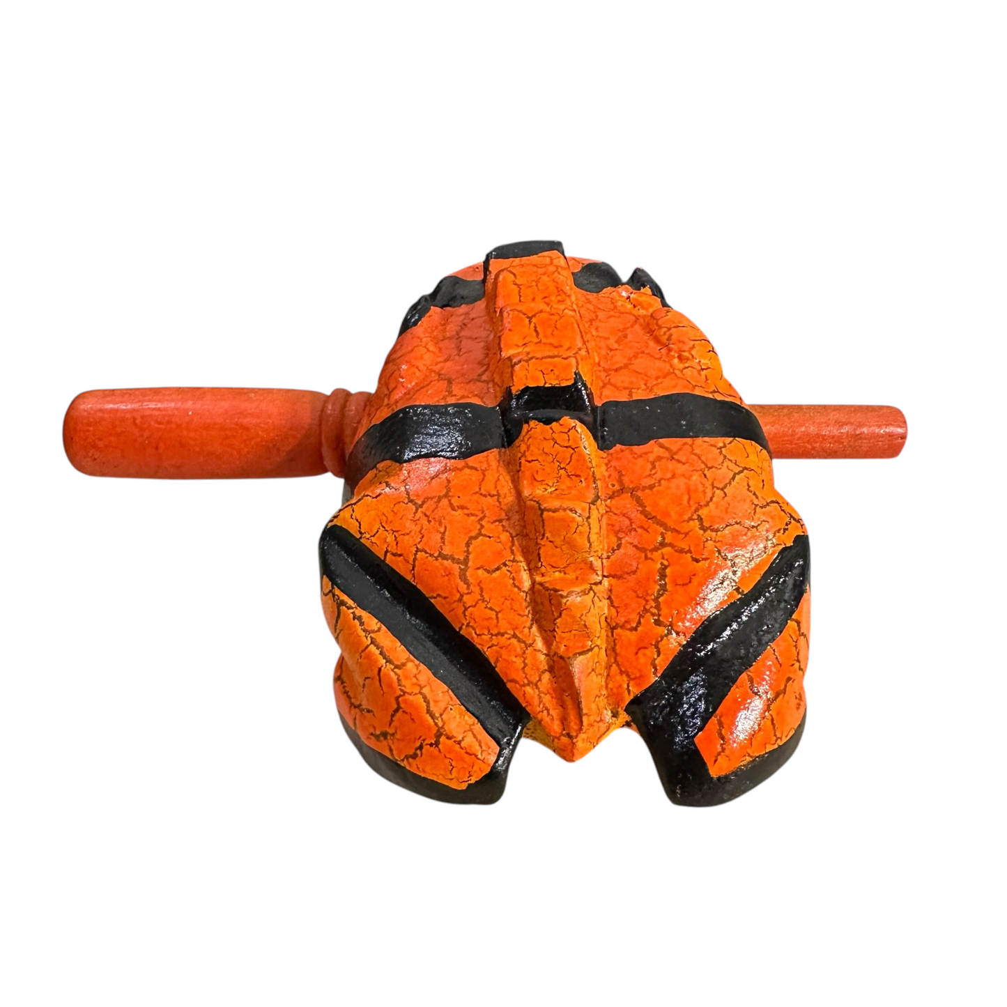 4" Large Orange Dart Frog Musical Frog Percussion Instrument