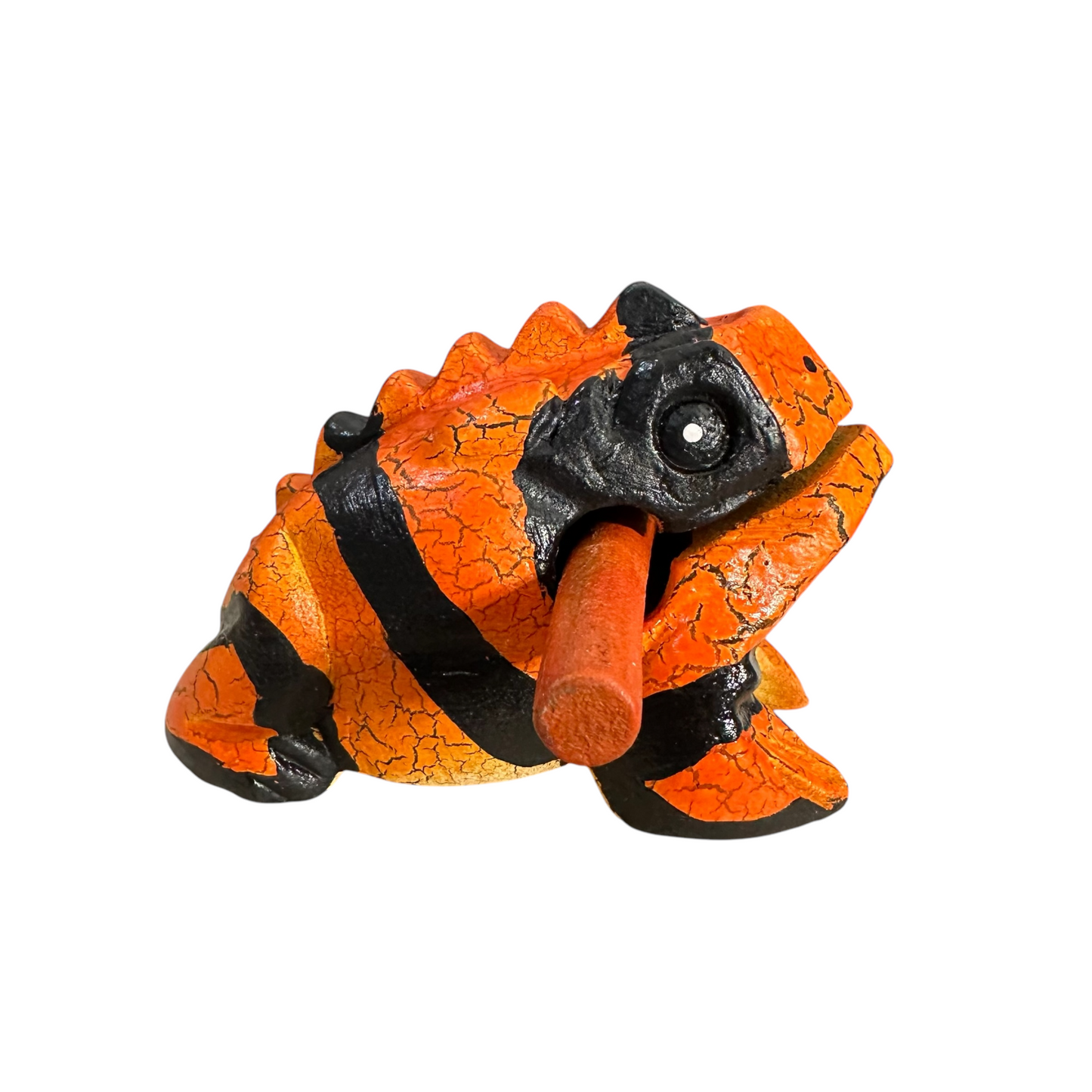 4" Large Orange Dart Frog Musical Frog Percussion Instrument