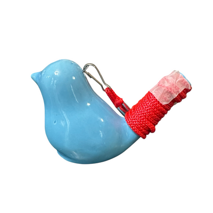 Ceramic Water Whistle Wind Instrument Blue Bird