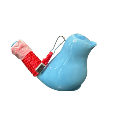 Ceramic Water Whistle Wind Instrument Blue Bird