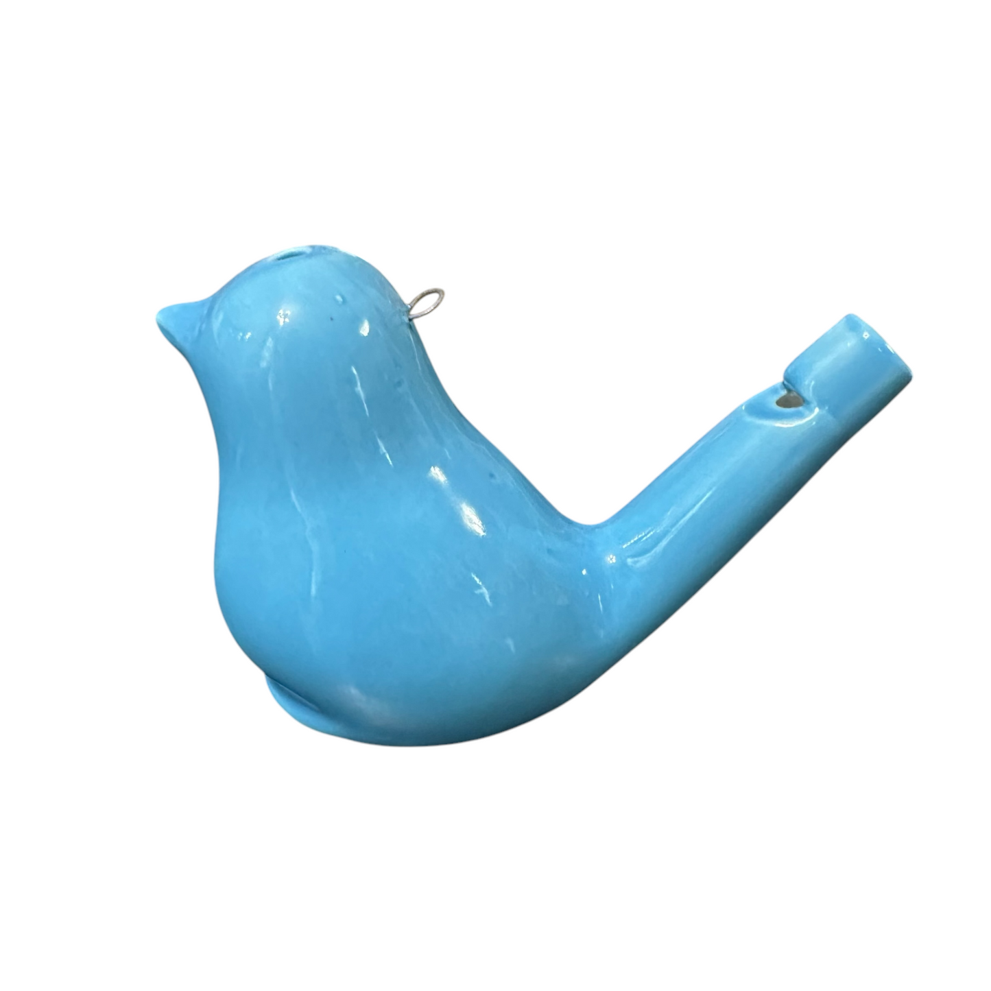 Ceramic Water Whistle Wind Instrument Blue Bird