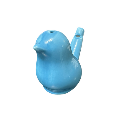 Ceramic Water Whistle Wind Instrument Blue Bird