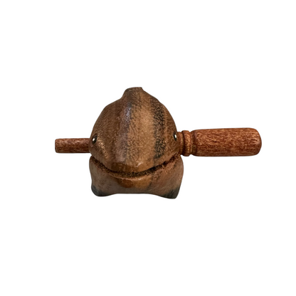 4"Dark Oak Stained Musical Whistle and Percussion Dolphin