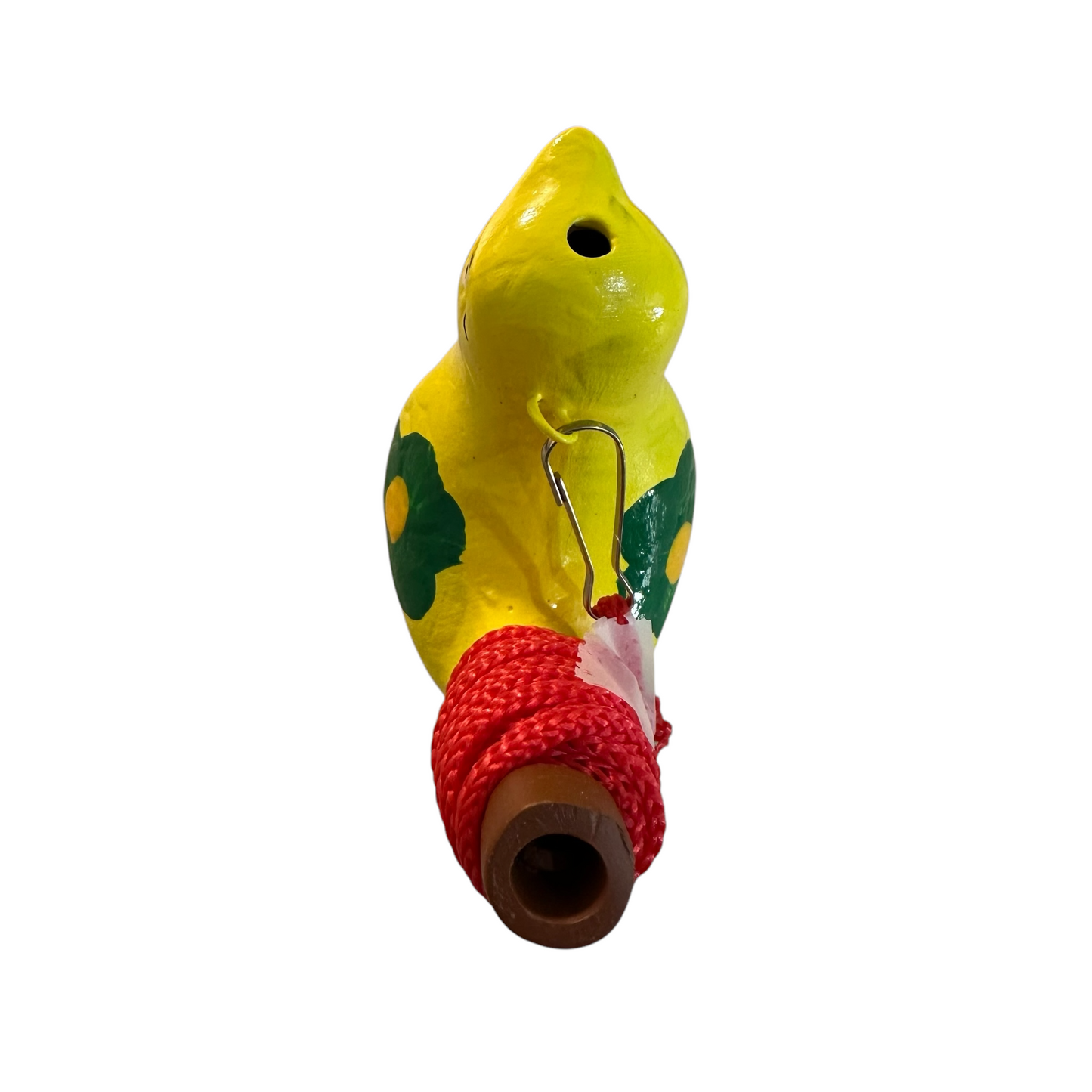 Clay Water Whistle Bird (Yellow flowers)