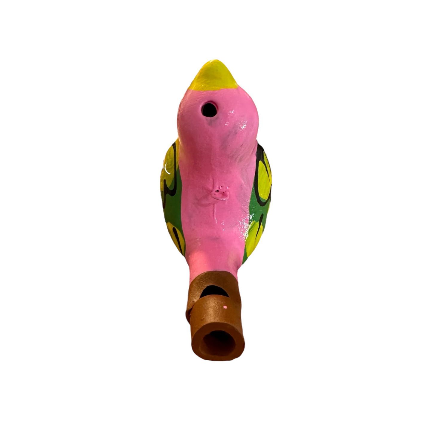 Clay Water Whistle Bird (Pink)