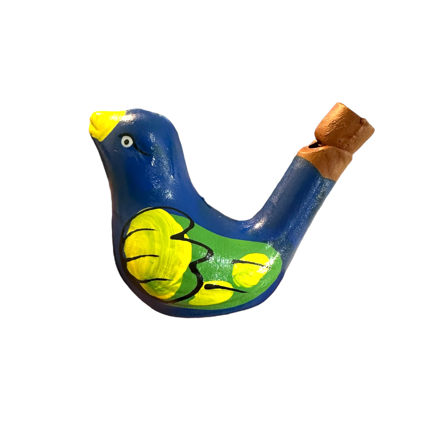 Clay Water Whistle Bird (Dark Blue)