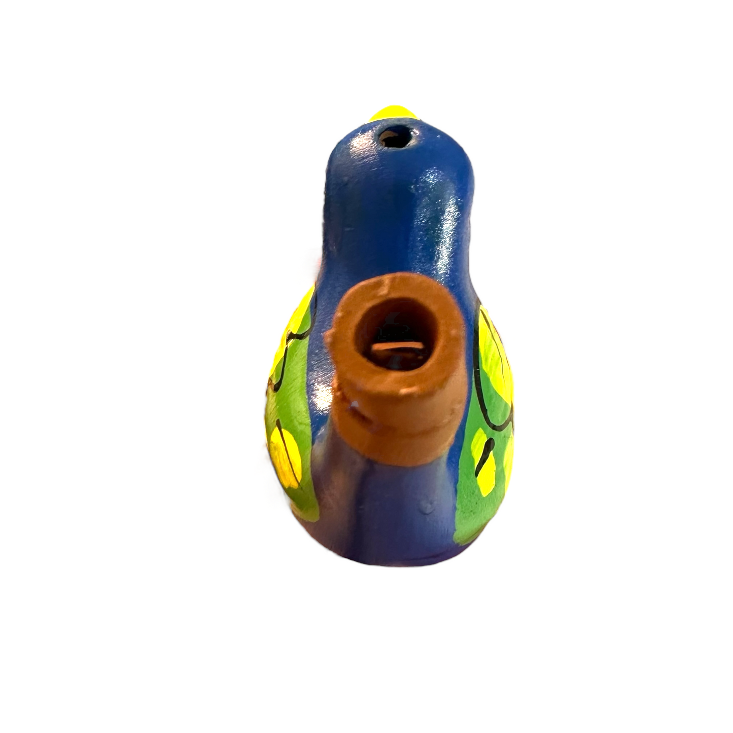 Clay Water Whistle Bird (Dark Blue)