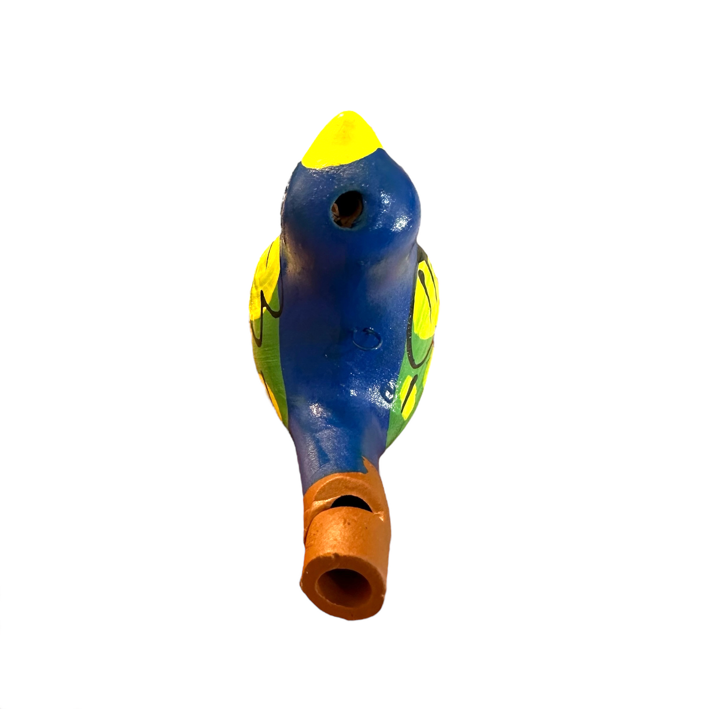 Clay Water Whistle Bird (Dark Blue)