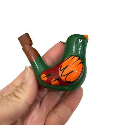 Clay Water Whistle Bird (Dark green)