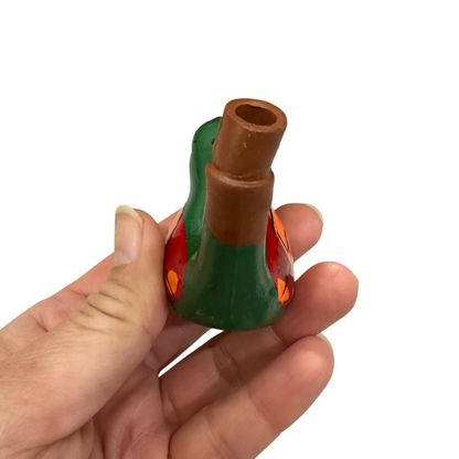 Clay Water Whistle Bird (Dark green)