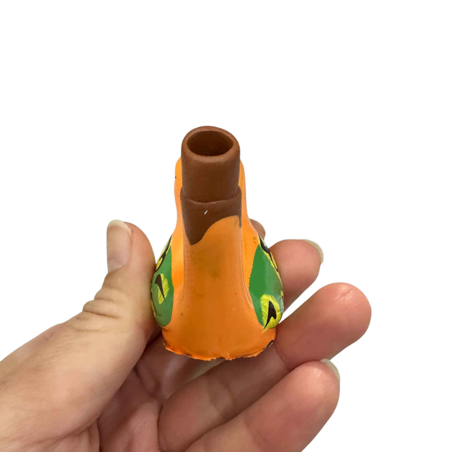 Clay Water Whistle Bird (Orange)