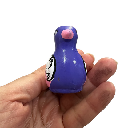 Clay Water Whistle Bird (Purple crest)