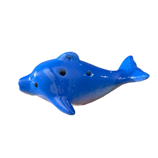Ceramic Dolphin Ocarina Ocean Blue