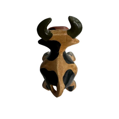 Wooden Farm Cow Decoration Figurine