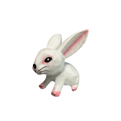 Mini Wooden Bunny Figurine