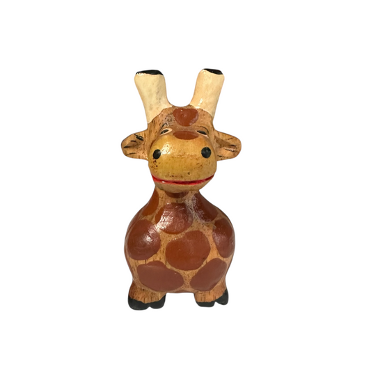 Small Wooden Giraffe Figurine