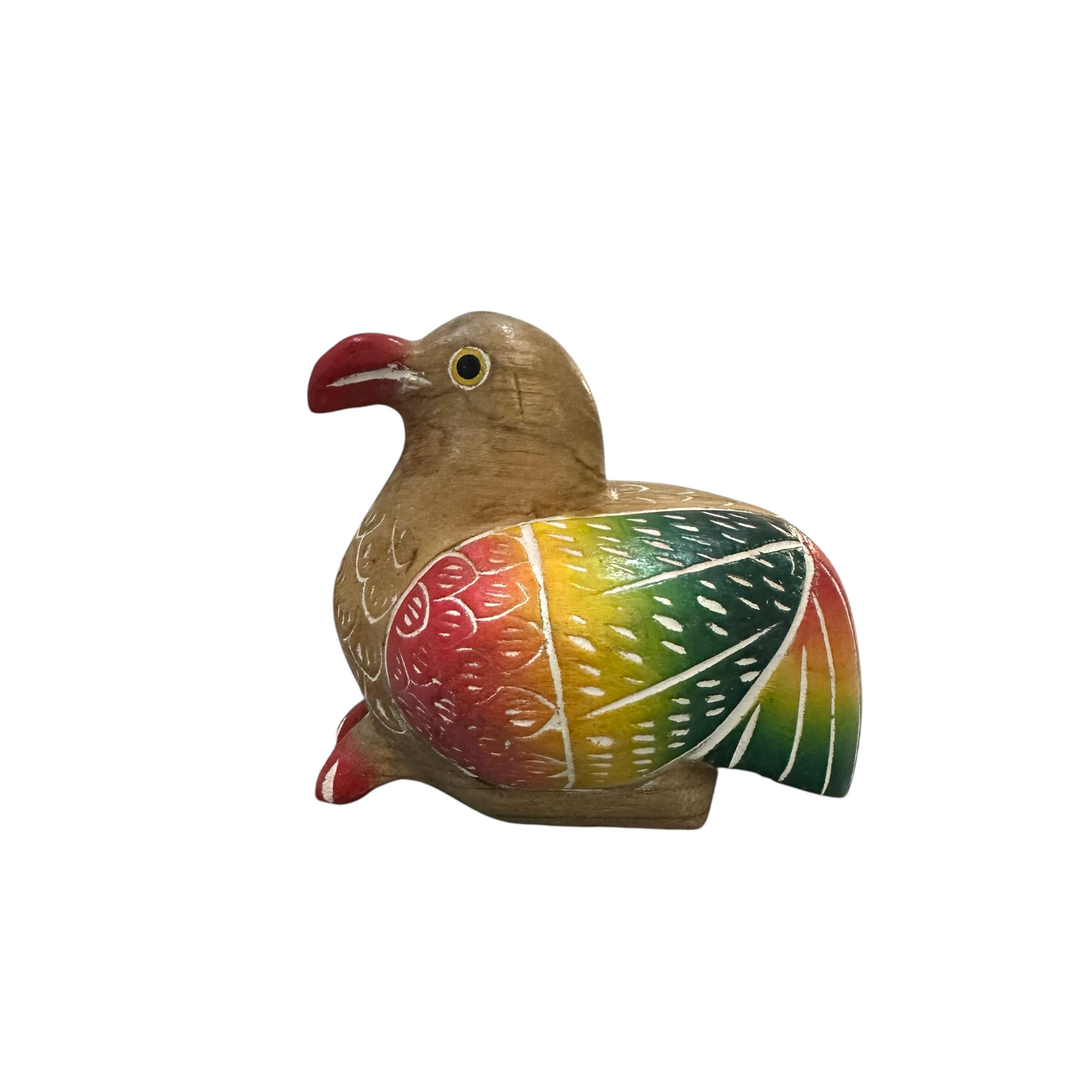 Wooden Quail Bird Figurine Decoration